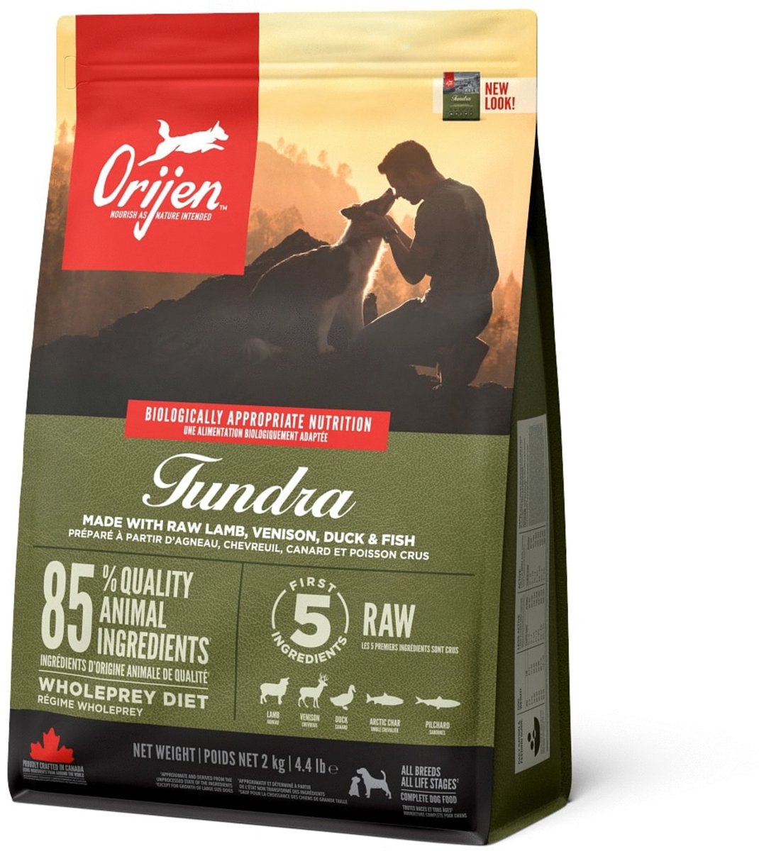 Orijen whole prey tundra dog - geit & zwijn - hondenvoer - 2 kg